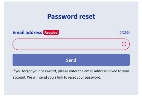 Forgot your password