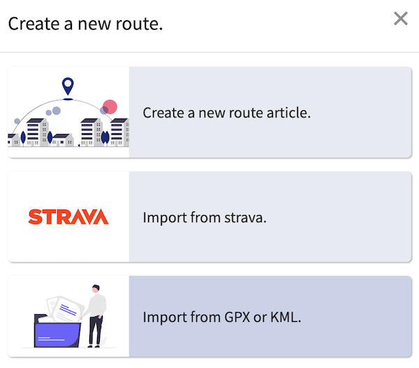 Creating with GPX or KML