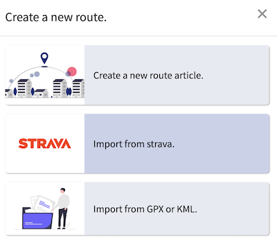 Create with Strava