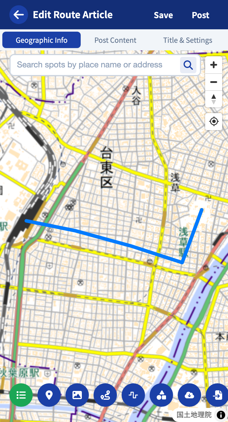 A navigation line