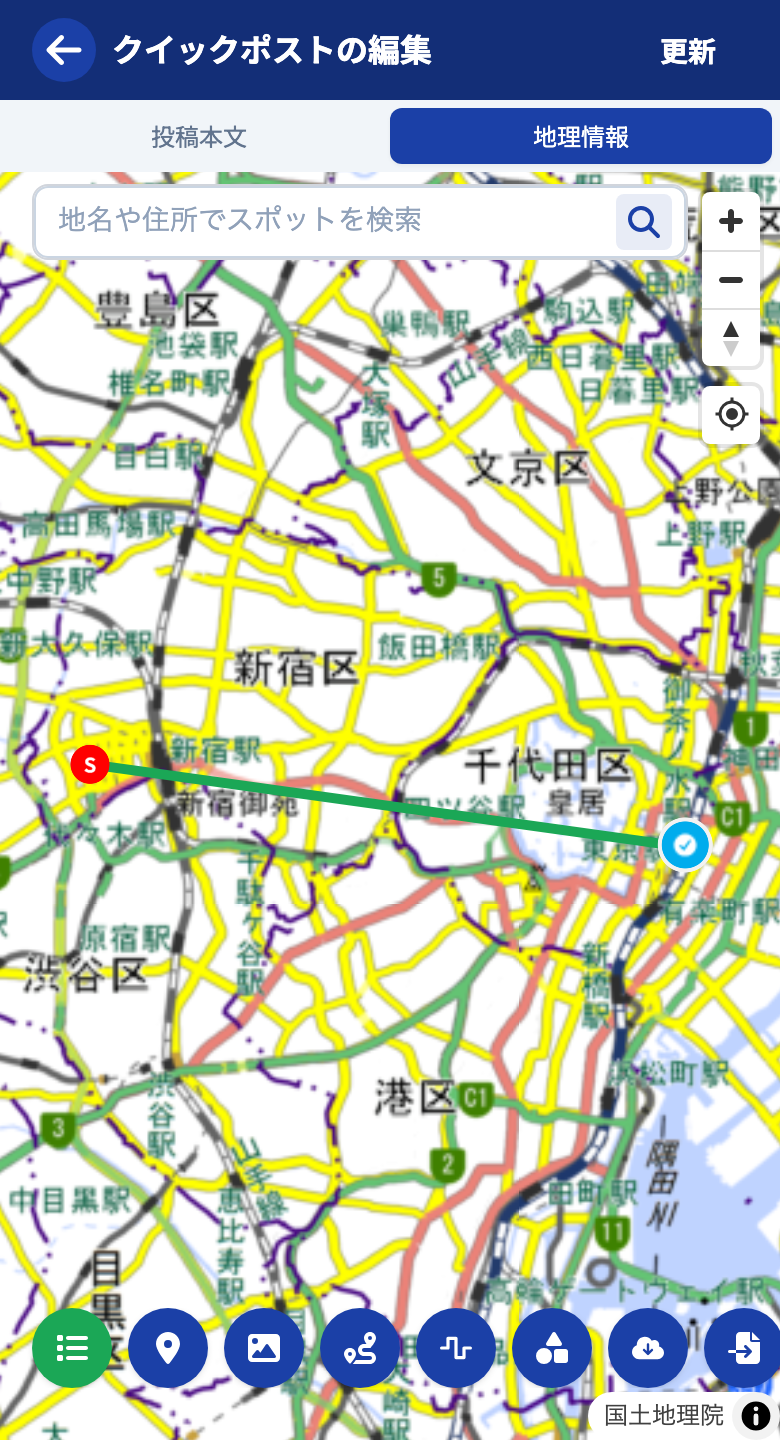 地理情報タブ