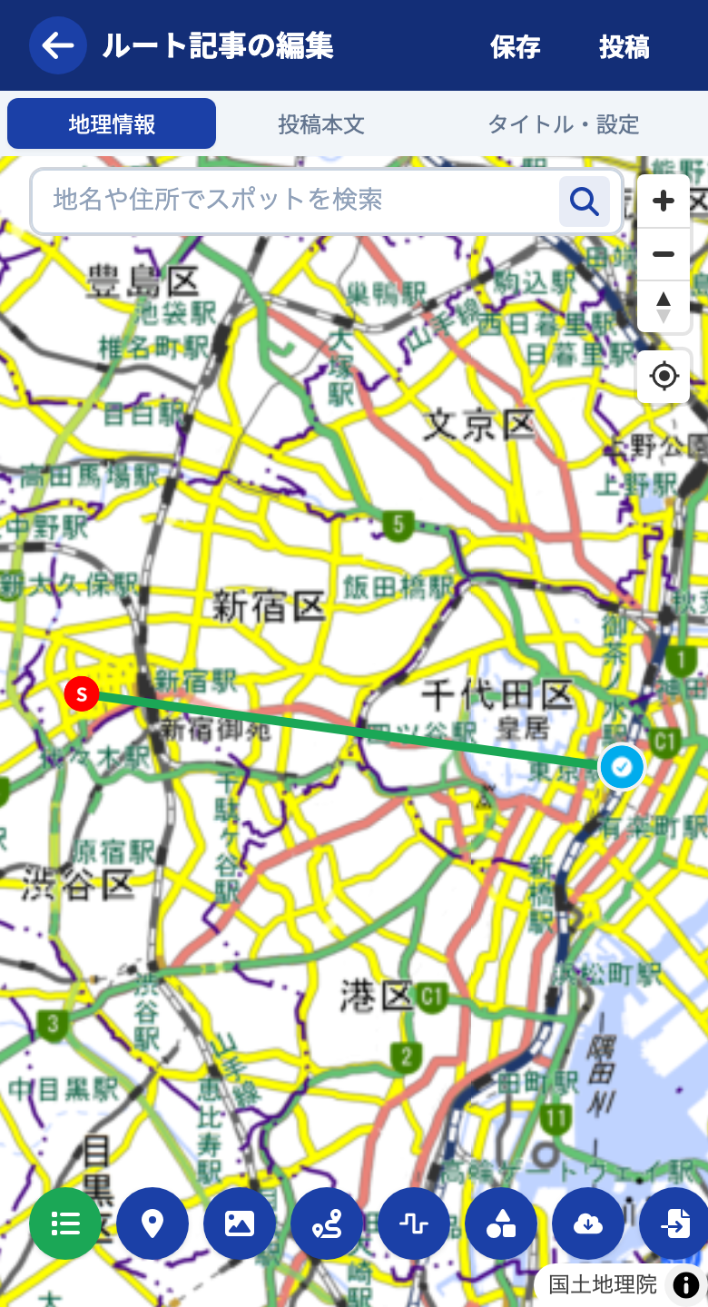 地理情報タブ