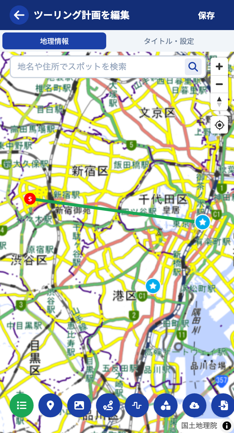 地理情報タブ